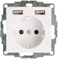 Kopp UP-HK07.Steck m.2xUSB UP-Schutzkontakt Steckdose 250V/1