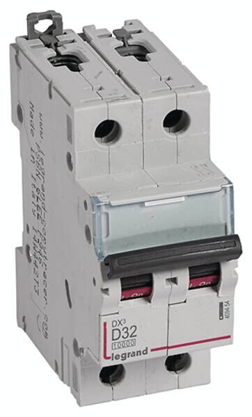 Legrand Legrand 409454 DX3 LS-Schalter D 32A 2-polig 10kA 400VAC 2TE
