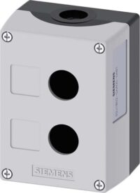Siemens 3SU1802-0AA00-0AB1 Gehäuse 22mm rd Ku. grau 2Bef st. Vertiefung
