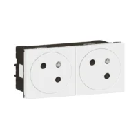 Legrand 278164L Link 2xSteckdose 45° F/B Standard erhöht Berührungsschutz Mosaic ultraweiß
