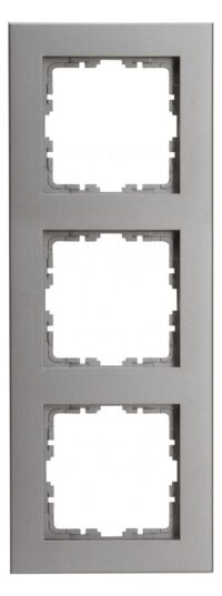 Kopp 407047004 HK07 PURE Abdeckrahmen 3-fach stahlfarben
