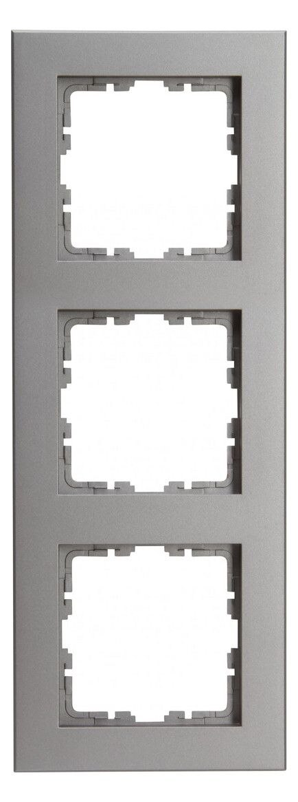 Kopp Kopp 407047004 HK07 PURE Abdeckrahmen 3-fach stahlfarben