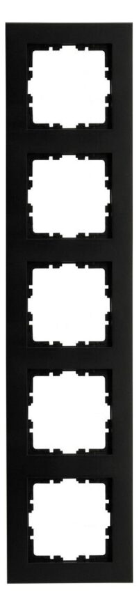 Kopp 407250000 HK07 PURE-Abdeckrahmen 5-fach Farbe:schwarz matt