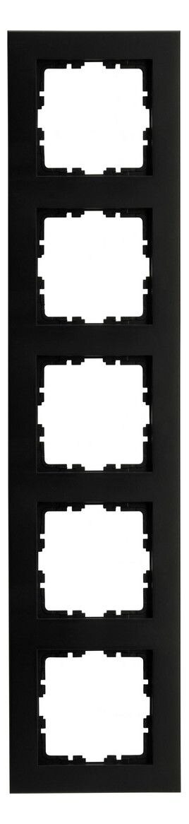 Kopp Kopp 407250000 HK07 PURE-Abdeckrahmen 5-fach Farbe:schwarz matt