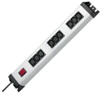 Kopp 227420010 Powerversal 3x3-fach 250V 16A IP20 2-polig beleuchtet482,6x71x58,3 silber-schwarz