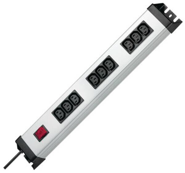 Kopp Kopp 227420010 Powerversal 3x3-fach 250V 16A IP20 2-polig beleuchtet482,6x71x58,3 silber-schwarz