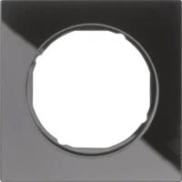 Berker Rahmen Glas/schwarz 1-fach, rund 10112216