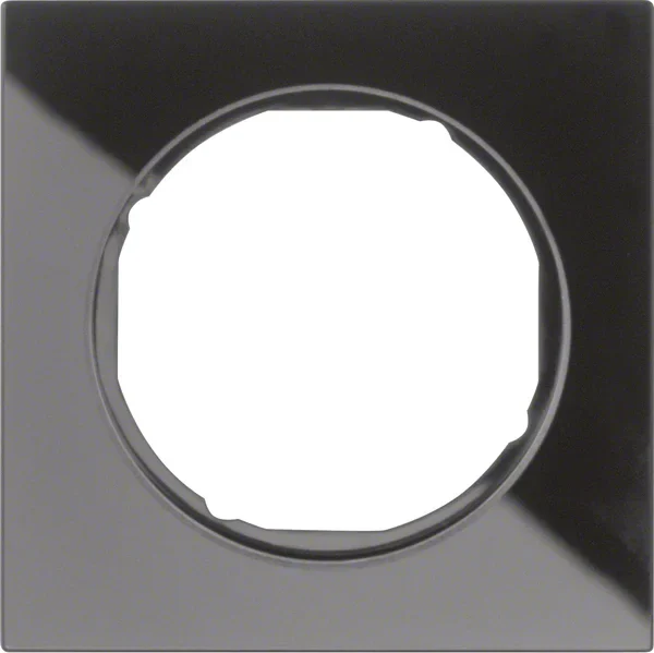 Berker Berker Rahmen Glas/schwarz 1-fach, rund 10112216