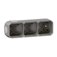 Legrand 069680L Plexo New 3-fach Gehäuse horizontal und vertikal in der Grau
