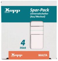 Kopp 622605083 Universalschalter 10AX 250V Malta (Thaya) Pack:4 weiß