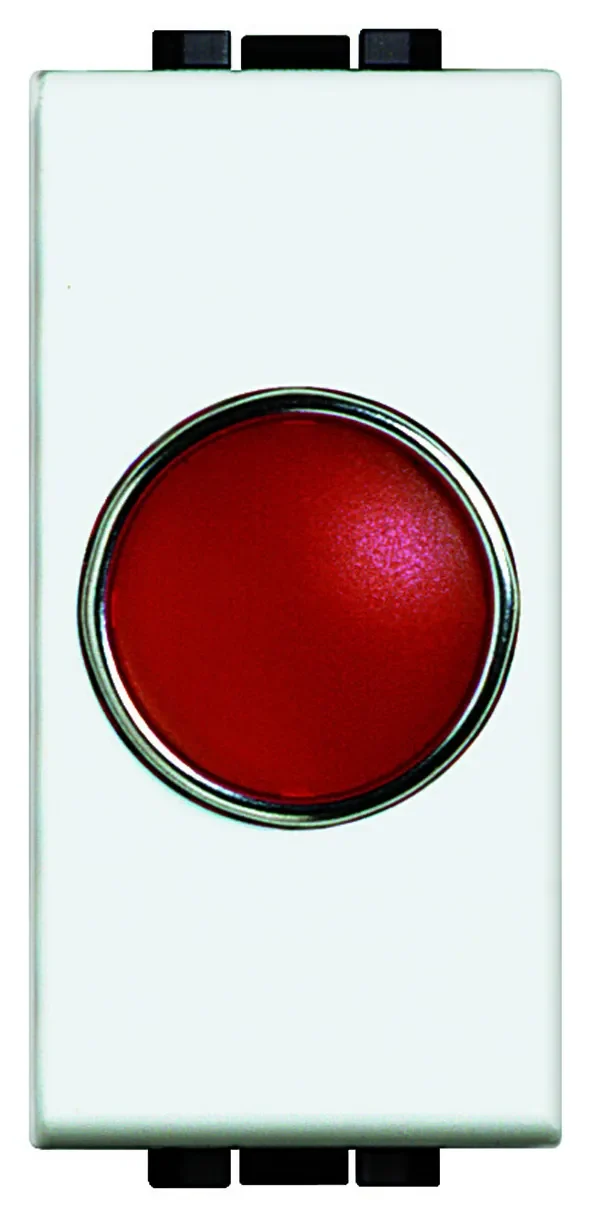 Legrand Bticino N4371R Leuchtsignal Rot für LED-Aggregate Weiß