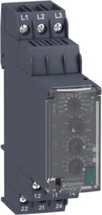 Bild vom Produkt: Schneider RM22TR33 Netzüberwachung auf Phasenfolge/-ausfall Über-/Unter.380-480