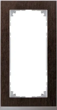 Merten Decor-Rahmen 2-fach Wenge/aluminium MEG4025-3671
