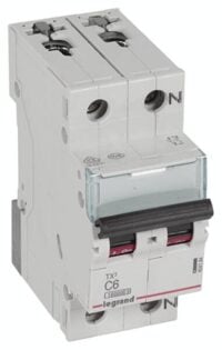 Legrand 404184 TX3 LS-Schalter C 6A 1-polig+N 10kA 230VAC 2TE