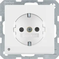 Berker SCHUKO-Steckdose pows/sa LED-Orientierg-licht 41096089