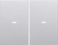 Berker Tast-Abdeckung 2-fach aluminium Tastsensor-Modul 80960371