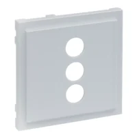 Legrand 765286 SEANO Abdeckung f.3-fach RCA (Cinch)-Anschlussdose Aluminium