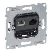 Legrand 765089 SEANO Einsatz Datendose RJ11+RJ45 Kategorie6 UTP