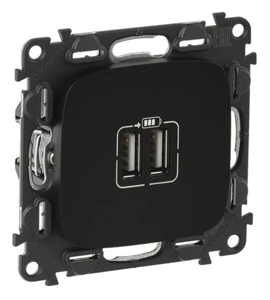 Legrand Legrand 754998 USB-Ladedose 2400mA Valena Allure schwarz