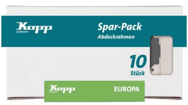 Kopp Kopp 401501016 Abdeckrahmen 1-fach Europa Pack:10 creme-weiß