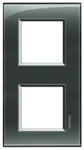 BTicino LNA4802M2KF LivingLight Abdeckrahmen 2-fach 2+2M Rauchgrau