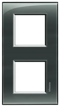 BTicino LNA4802M2KF LivingLight Abdeckrahmen 2-fach 2+2M Rauchgrau