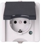 Kopp 947456005 Schutzkontsteckd AP-FR 1-fach KS 16A 250V Aquatop hg/dg