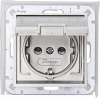 Kopp 954047001 UP-FR SteckdoseHK07.1-fach stahlfarben