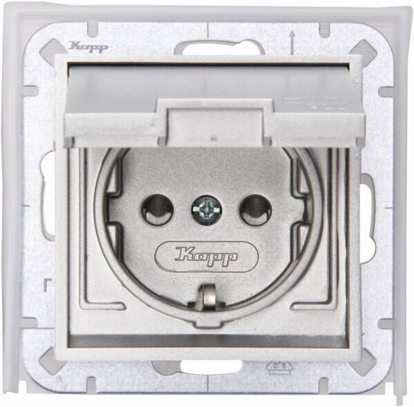 Kopp Kopp 954047001 UP-FR SteckdoseHK07.1-fach stahlfarben
