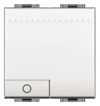 BTicino N4043M2N LivingLight Schließer- taster Axial 2M mit Wippe Licht SL Weiß