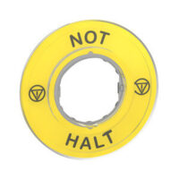 Schneider ZBY9220 Schild 60mm für NOT-HALT Taster NOT-HALT/Logo ISO13850