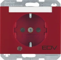 Berker SCHUKO-Steckdose rt/gl Kontroll-LED 41107115