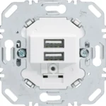 Berker USB Ladesteckdose 230V 2-fach 3A polarweiß 260209