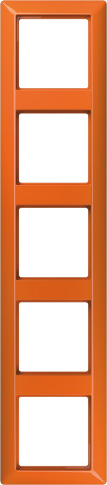 Jung Rahmen 5-fach orange waage/senkrecht AS 585 BF O