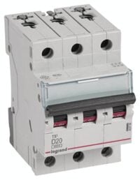 Legrand 403756 TX3 LS-Schalter D 20A 3-polig 6kA 400VAC 3TE