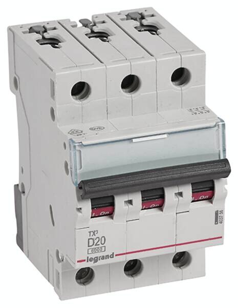 Legrand Legrand 403756 TX3 LS-Schalter D 20A 3-polig 6kA 400VAC 3TE