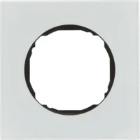 Berker Rahmen 1-fach flach Glas polarweiß 10112609