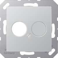 Jung Abdeckung alu für 2 Kleinst.Dosen A 562 AL