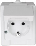 Kopp 100602003 Schutzkontsteckdose AP-FR 1-fach 2-polig16A 250V IP44 Std arktis