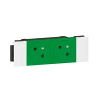 Legrand 077192L Schuko Steckdose 2-fach Snap-On EBS Mosaic grün