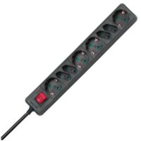Kopp 129505006 Steckdosenleiste 4+4-fach KS H05VV-F3G1,5qmm 1,4m 16A schwarz