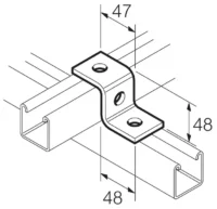 Legrand SB511 Z-Verbinder 3-Loch 41x40 tauchfeuerverzinkt
