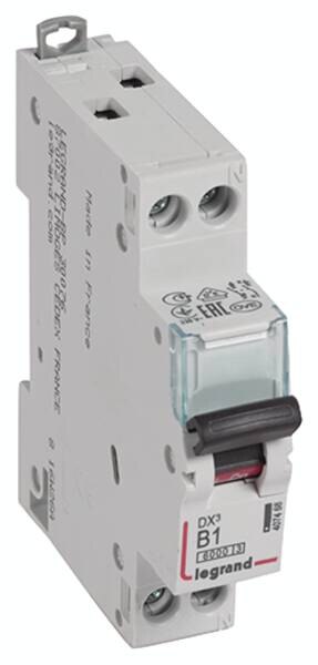 Legrand 407468 DX3 LS-Schalter B 1A 1-polig+N 6kA 230VAC 1TE