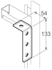 Legrand SB505 Winkelverbinder 4-Loch 137x40 tauchfeuerverzinkt
