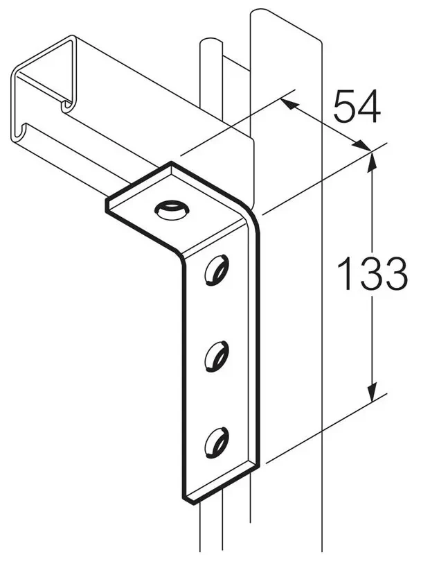 Legrand Legrand SB505 Winkelverbinder 4-Loch 137x40 tauchfeuerverzinkt