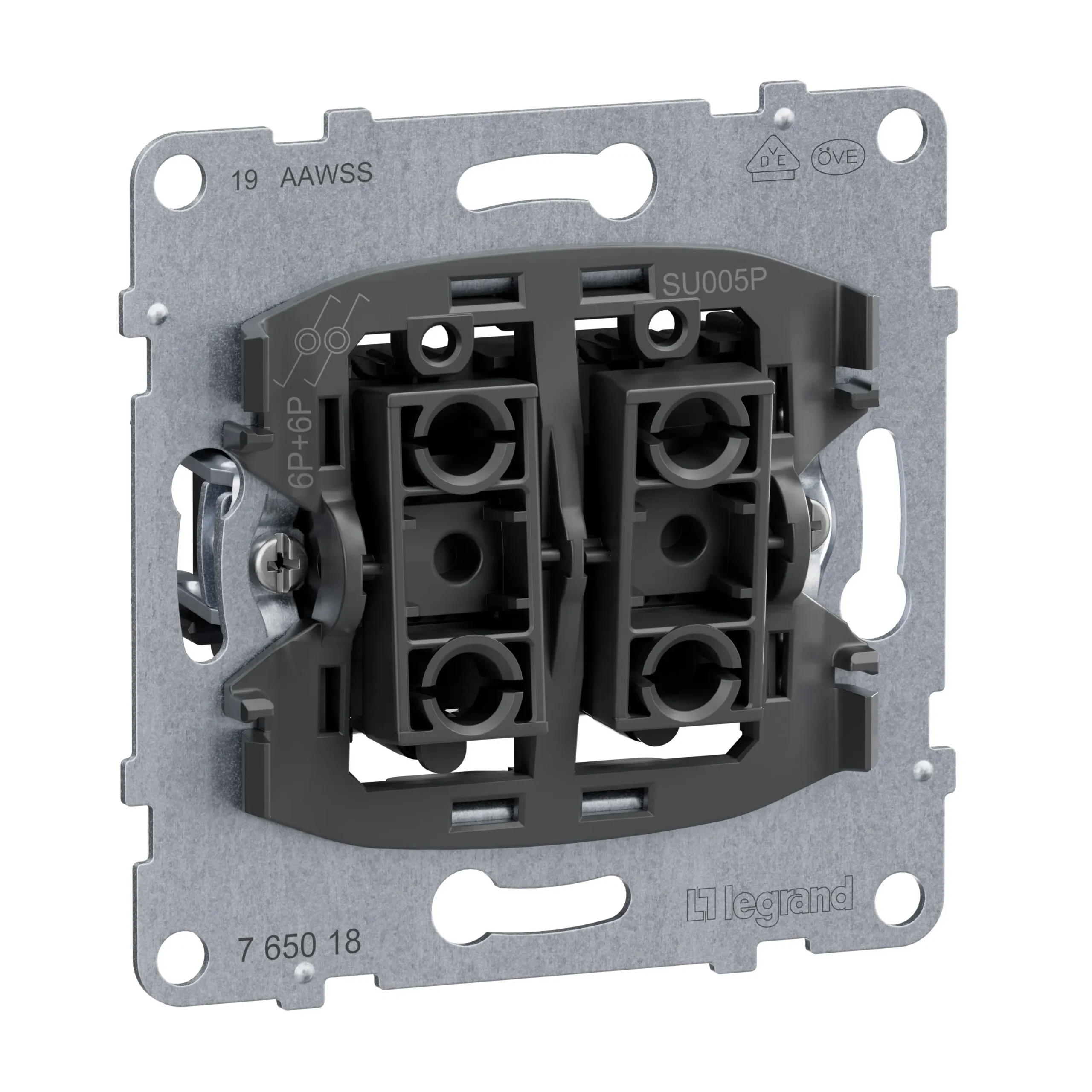 Legrand Legrand 765018 SEANO Einsatz Doppeltaster m.2 Wechselkontakten 10A