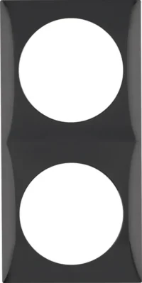 Berker Rahmen 2-fach schwarz glänzend 918262510
