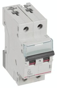 Legrand 403731 TX3 LS-Schalter D 2A 2-polig 6kA 400VAC 2TE