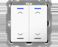 MDT KNX Taster 2-fach Light 55 reinweiß glänzend Jalousie BE-TAL55T2.A1