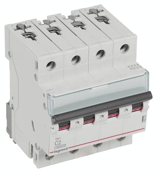 Legrand Legrand 404249 TX3 LS-Schalter C 2A 4-polig 10kA 400VAC 4TE